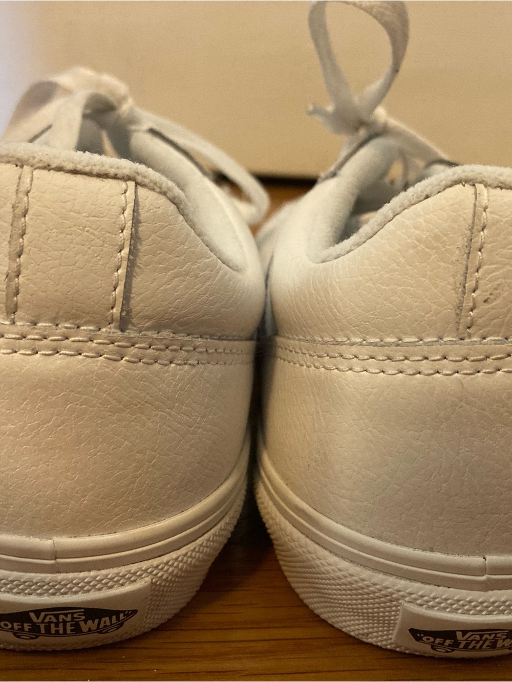 Vans Kids White Low-Top Leather Sneakers - Picture 2 of 6